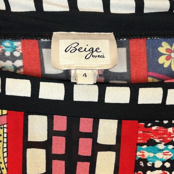 Beige by eci Multicolor Patterned Dress Women's Size 4 - Picture 4 of 10